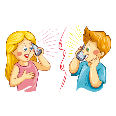 Hablando por teléfono